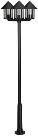 662042 3-kops lantaarn bij olmanverlichting